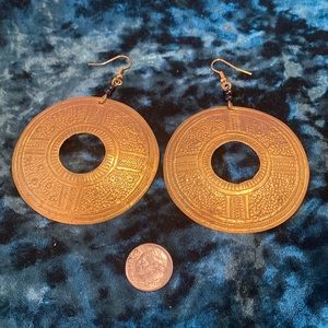 Vintage brass hoops.